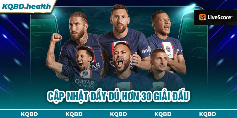 Livescore 12 Cập nhật đầy đủ hơn 30 giải đấu